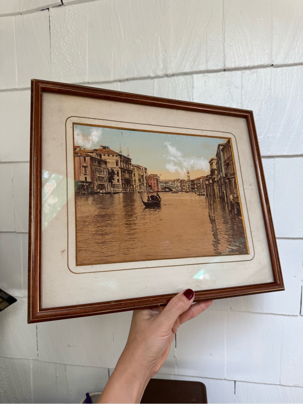 antique color photochrom print italy